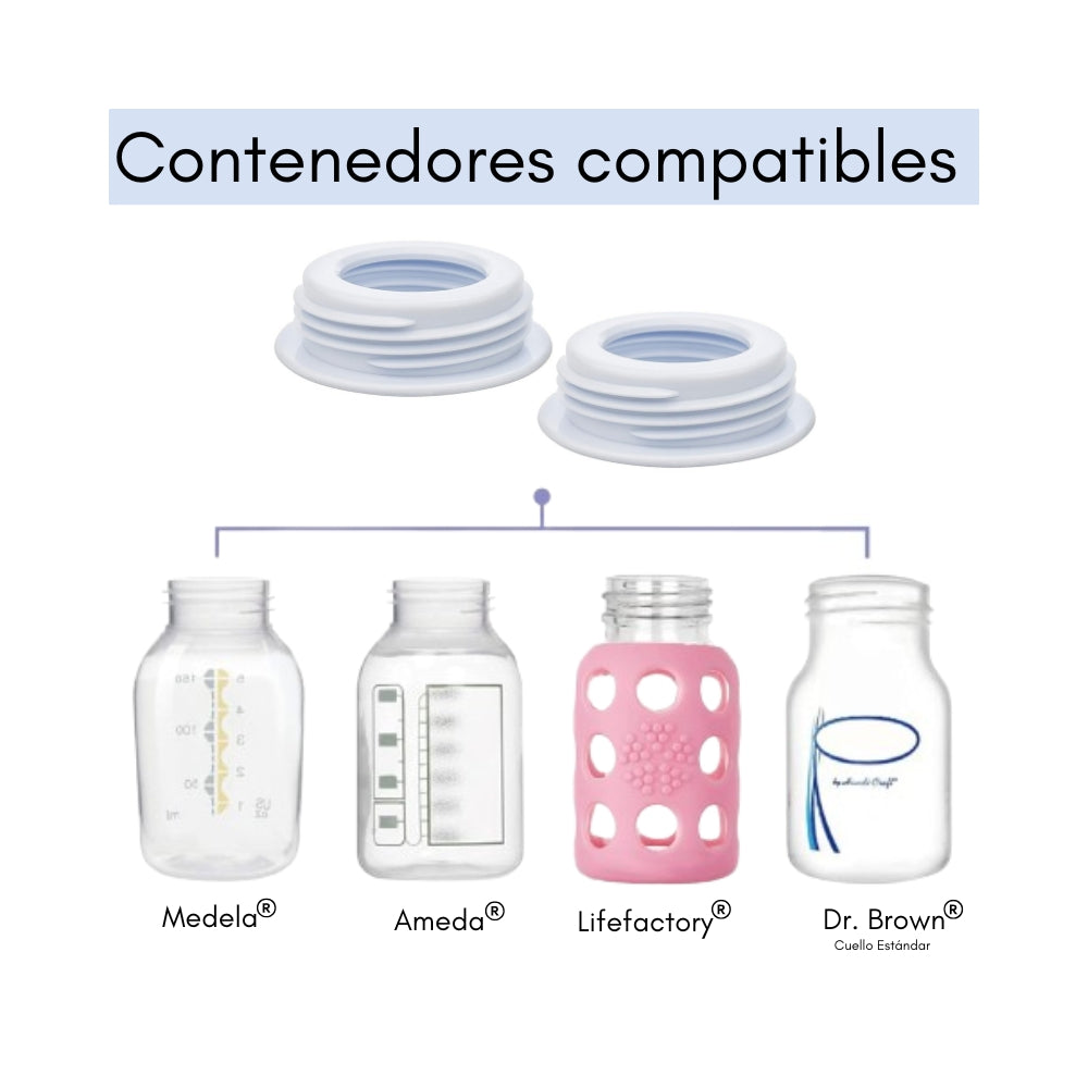 Convertidores Lansinoh® a Medela® - 2 Unidades