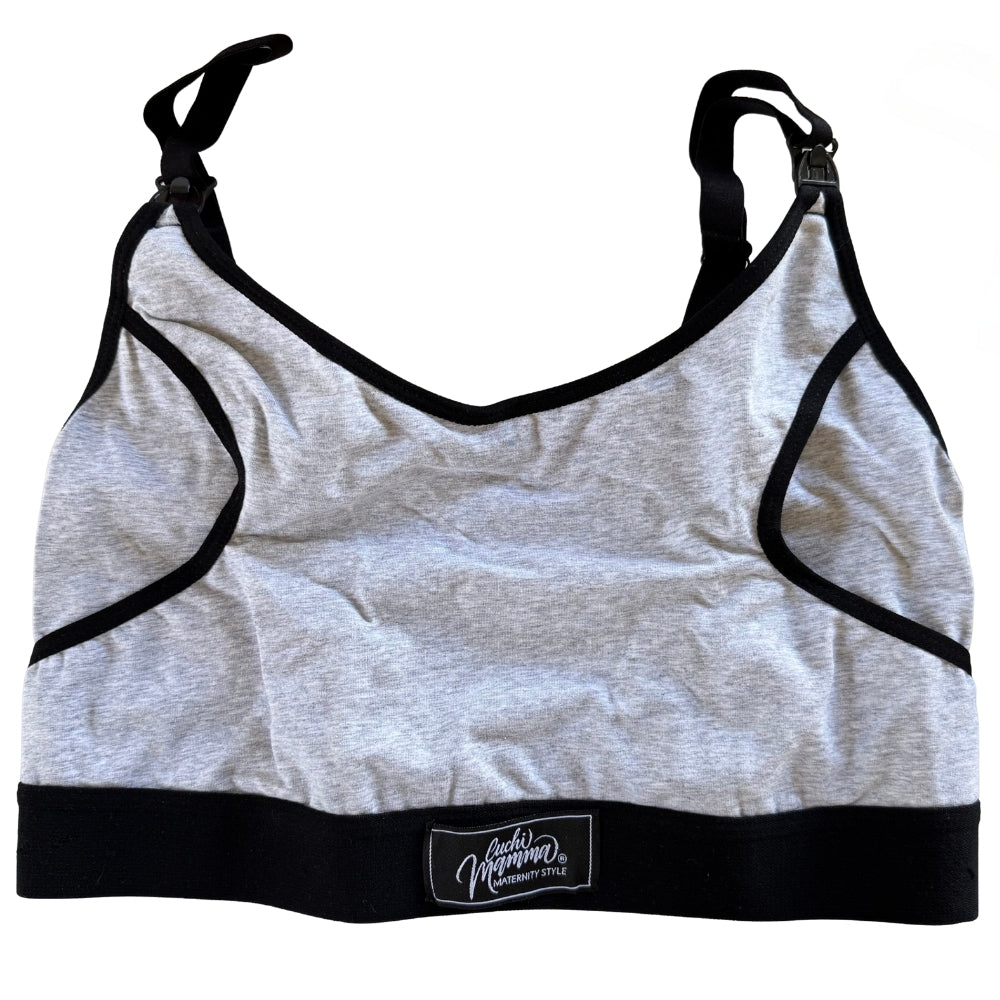 Sostén de Lactancia – Gris &amp; Negro