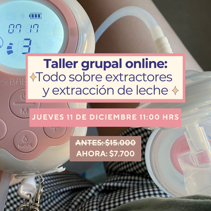 Asesoría Grupal Online sobre Extractores de Leche
