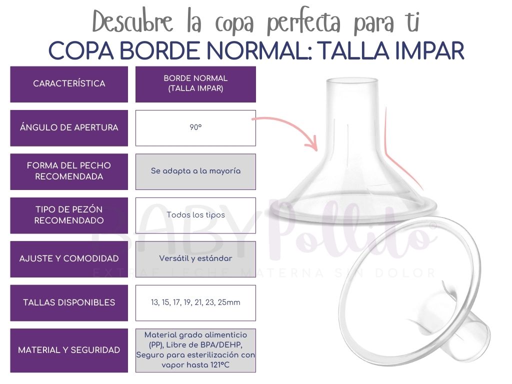 1 unidad Copa Borde Normal