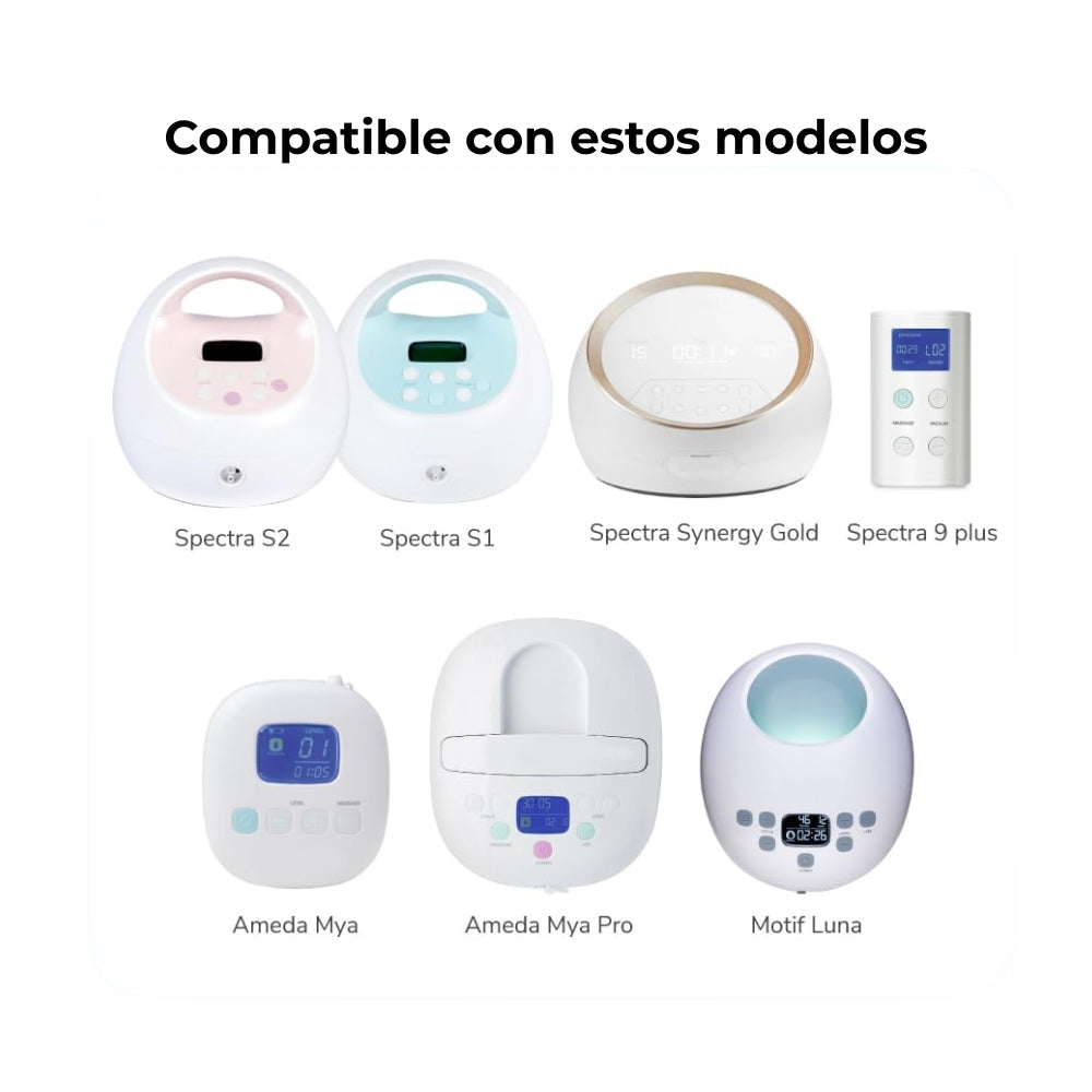 4 Válvulas blancas Set Boca Ancha/Angosta