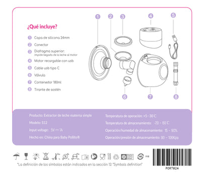 Extractor de leche materna eléctrico Baby Portátil